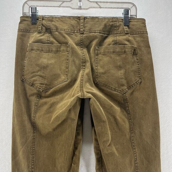 ALC Jeans Womens Size 6 Low Rise Skinny Ankle Stretch Cotton Khaki Olive Green - Picture 5 of 11
